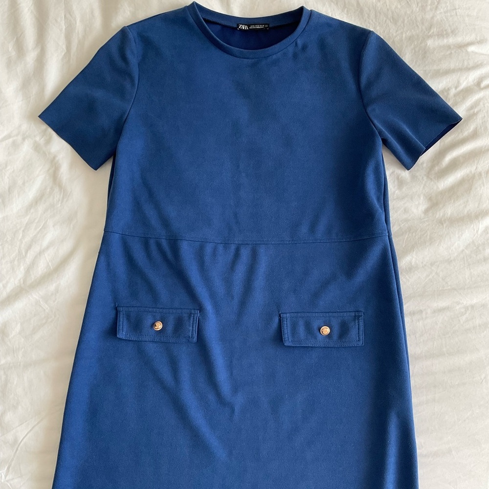 Zara Blue Mini Dress - Work Dress